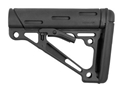 Hogue AR-15/M-16 OverMolded Collapsible Buttstock - Fits Mil-Spec Buffer Tube - Black Rubber