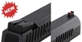 Dawson Precision CZ P10 C Carry Fixed Sight Set - Black Rear & Fiber Optic Front
