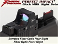 Dawson Precision Glock MOS Fixed Co-Witness Sight Set - Fiber Optic Rear & Fiber Optic Front