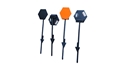 Gunfighter Targets Quick Flip 6" hex set of 4