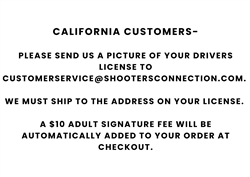 California Orders Adult Signature Required